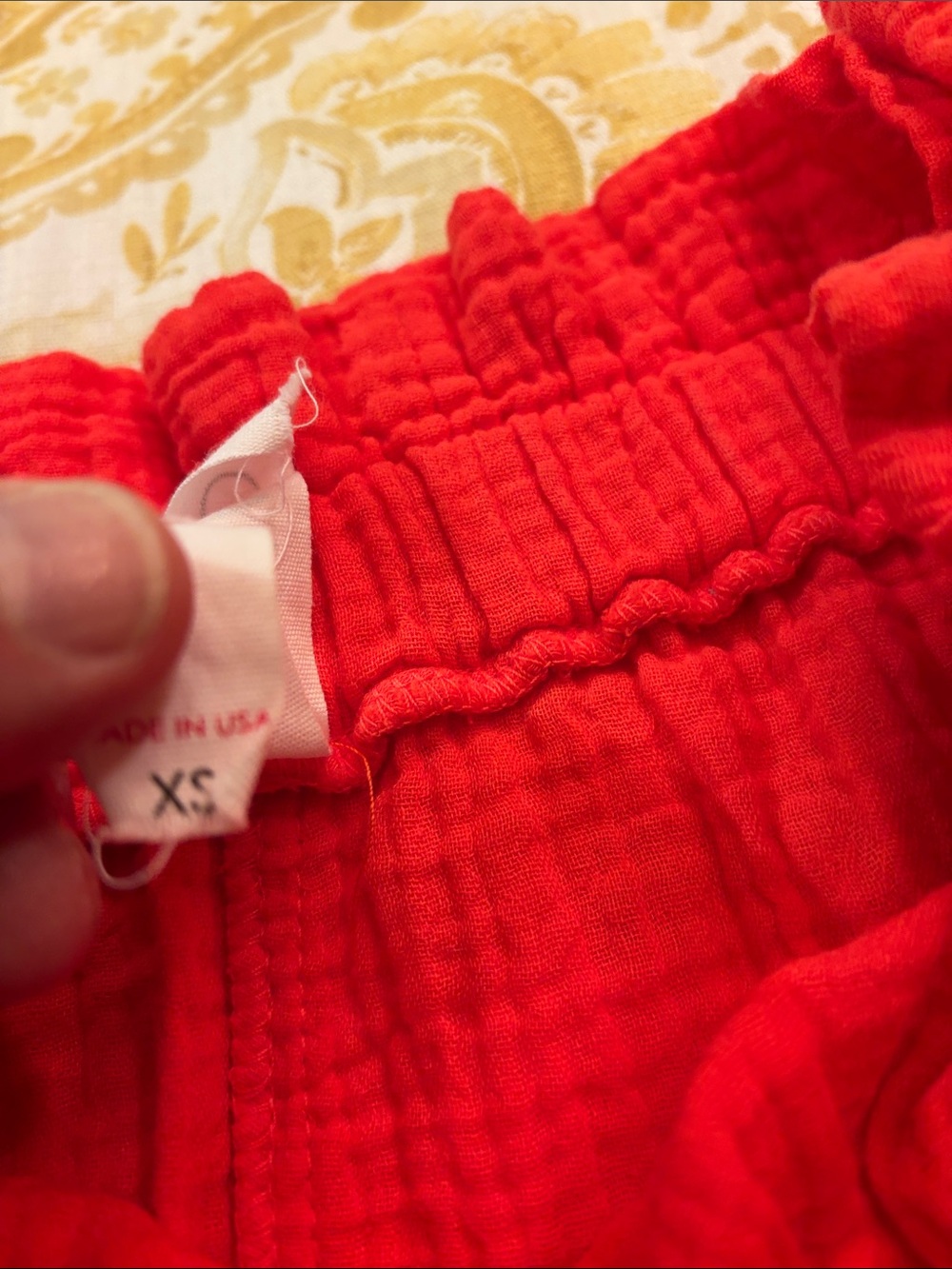 Red Off-Shoulder Ruffled Top - Picture 4 of 5